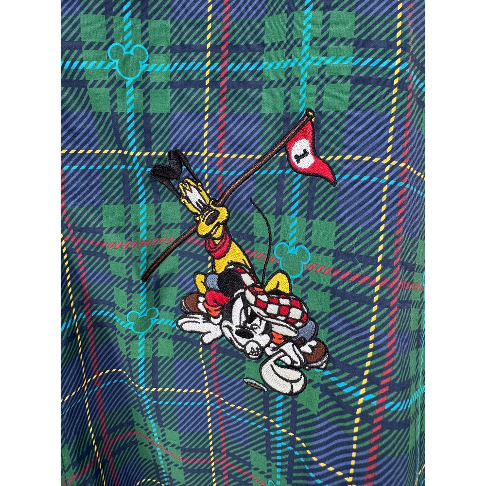NEW Disney Jacket Adult XXL Green Plaid Golf Mickey Mouse Pluto Embroidered - Picture 4 of 15